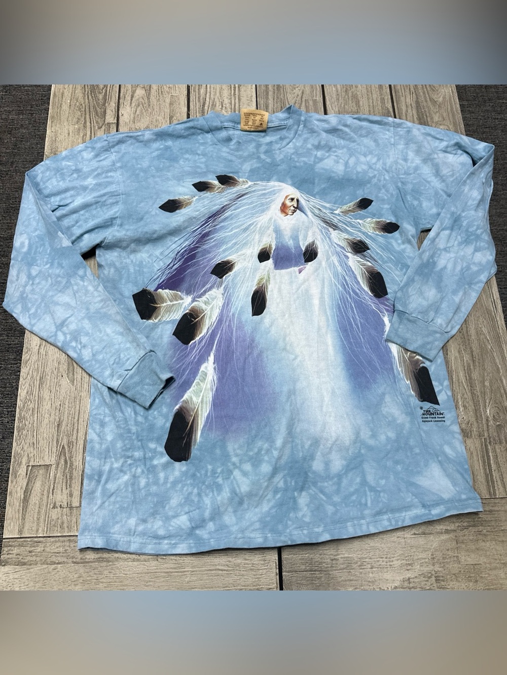 Vintage Y2k The Mountain Native American Large Long Sleeve Shirt Frank Howell